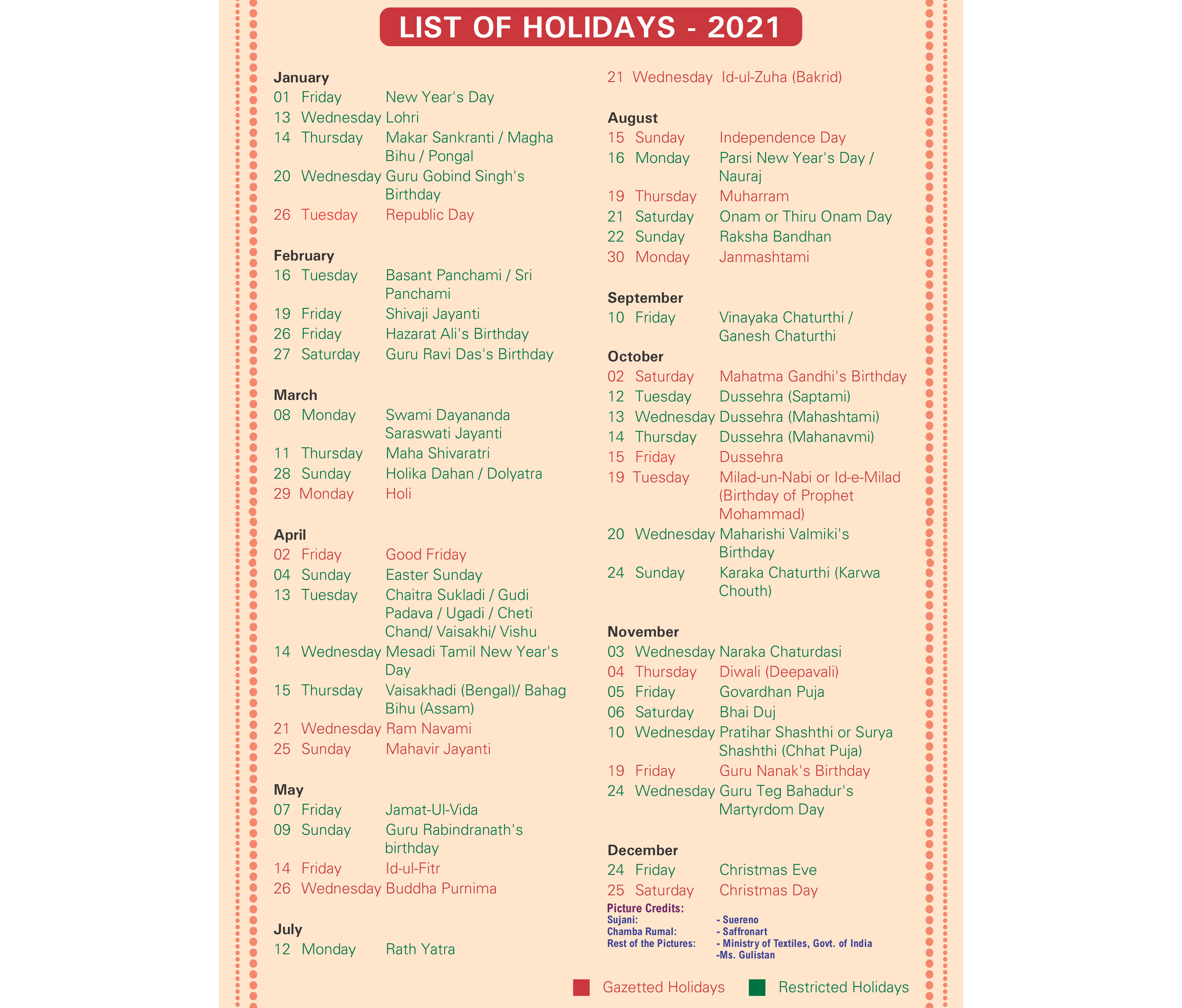 India Post Holiday Calendar 2021 Epostbook Holiday 2021